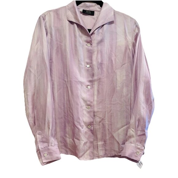 Zanella Tops - ZANELLA Platinum Womens Light Lavendar Silk Dress Shirt Sz 6 NWT